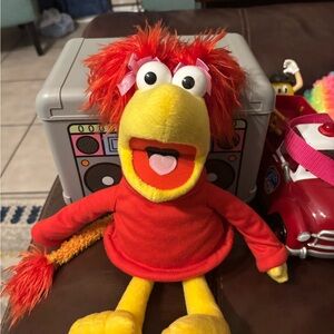 Vtg. Jim Hensen Fraggle Rock Muppet Red and Yellow Plush Toy